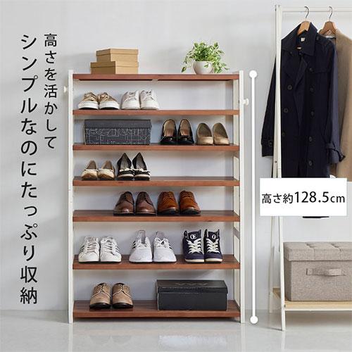 ぼん家具 シューズボックス おしゃれ オープンラック 7段 幅85cm ぼん家具 シューズボックス おしゃれ オープンラック 7段 幅85cm