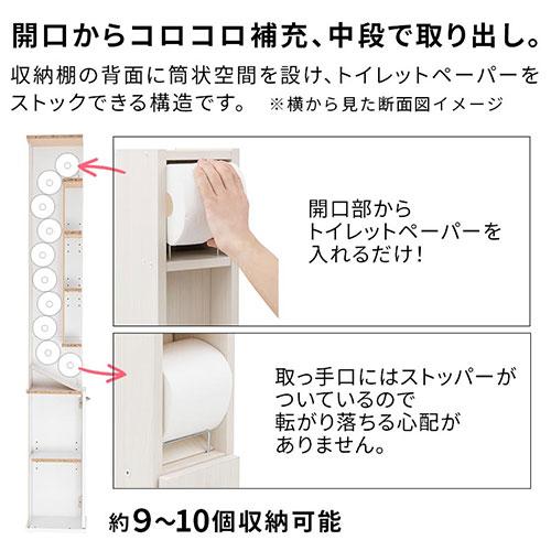 ぼん家具 トイレラック 収納 棚 隙間収納 省スペース トイレット 