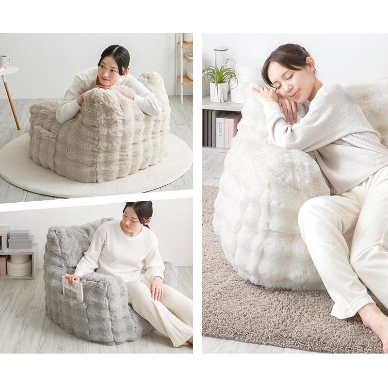 1人掛けソファー ウレタン フロアクッション 幅65 小 クッションソファ ソファ 1人掛け ゆったり フロアソファ モコモコ 洗える カバー おしゃれ | ぼん家具 | 17