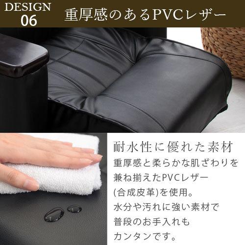 座椅子 リクライニングチェア ハイバック ファブリック レザー 肘掛付き 一人掛け レバー 無段階 リクライニング フロアチェア 座いす 座イス | ぼん家具 | 22