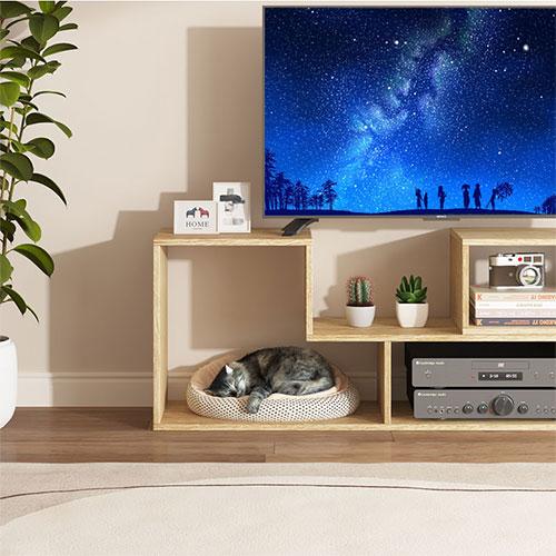 テレビ、テレビ台セット ぼん家具 【完成品】 テレビ台 ローボード TVボード 2個組 伸縮テレビ