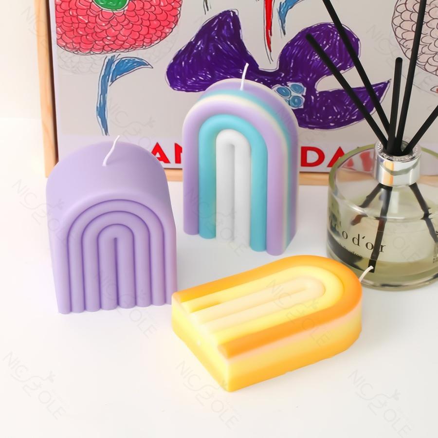 キャンドル シリコンモールド 型 虹 3d Diy 韓国雑貨 Ma Charlies 通販 Yahoo ショッピング
