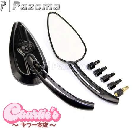 ハーレー バックミラー スカル スポーツスター ダイナ ツーリング