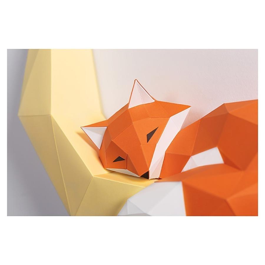 ペーパークラフト 3d キツネ 折り紙 インテリア 三日月 ムーン Na Charlies 通販 Yahoo ショッピング