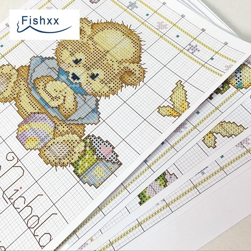 クロスステッチ キット 14CT 刺繍キットクマ 赤ちゃん 誕生日 日付入り