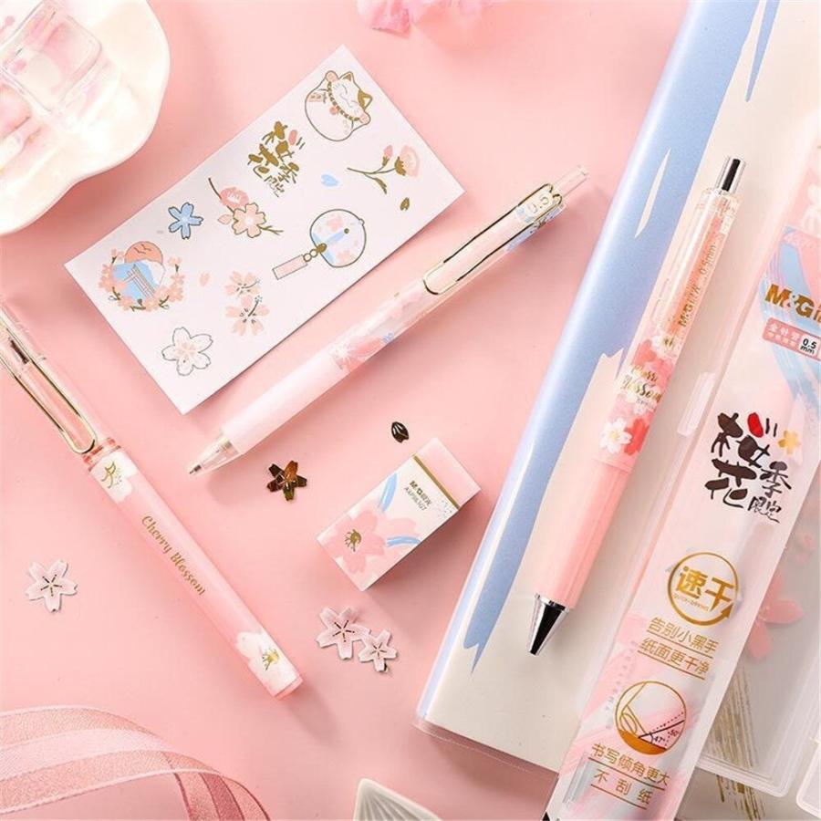 文具セット ペンケース シャーペン 桜 筆箱 新学期 クリア :na03497