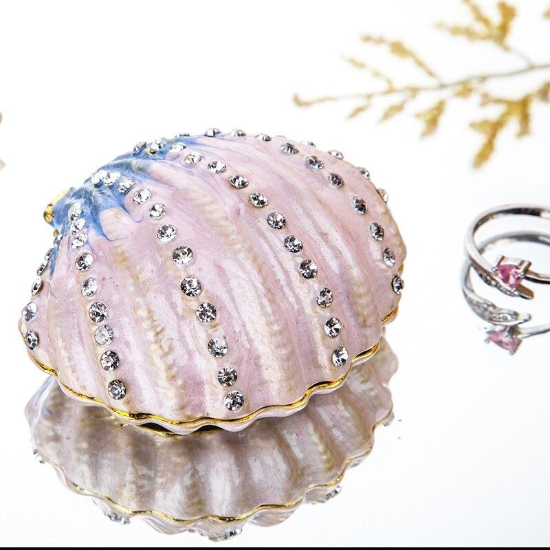 流行のアイテム 貝殻 入れ物 がま口 シェルケース 小物入れ 2個セット 小物入れ