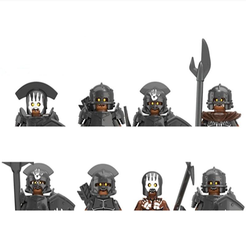 ブロック レゴ 互換 フィギュア 中世 騎士 ミニフィグ 8個セット
