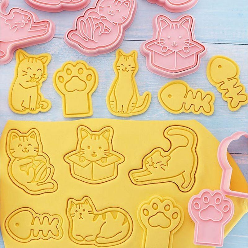 クッキー型 押し型 スタンプクッキー 猫 犬 動物 8個セット お菓子作り Na Charlies 通販 Yahoo ショッピング