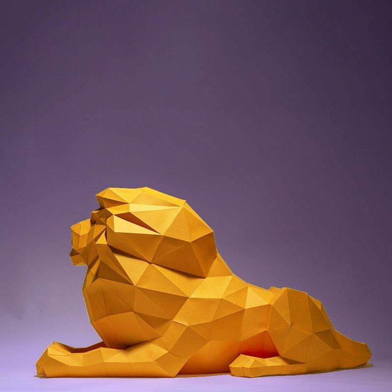 ペーパークラフト ライオン 動物 立体 折り紙 パズル 趣味 飾り 装飾 オブジェ 3d Na Charlies 通販 Yahoo ショッピング