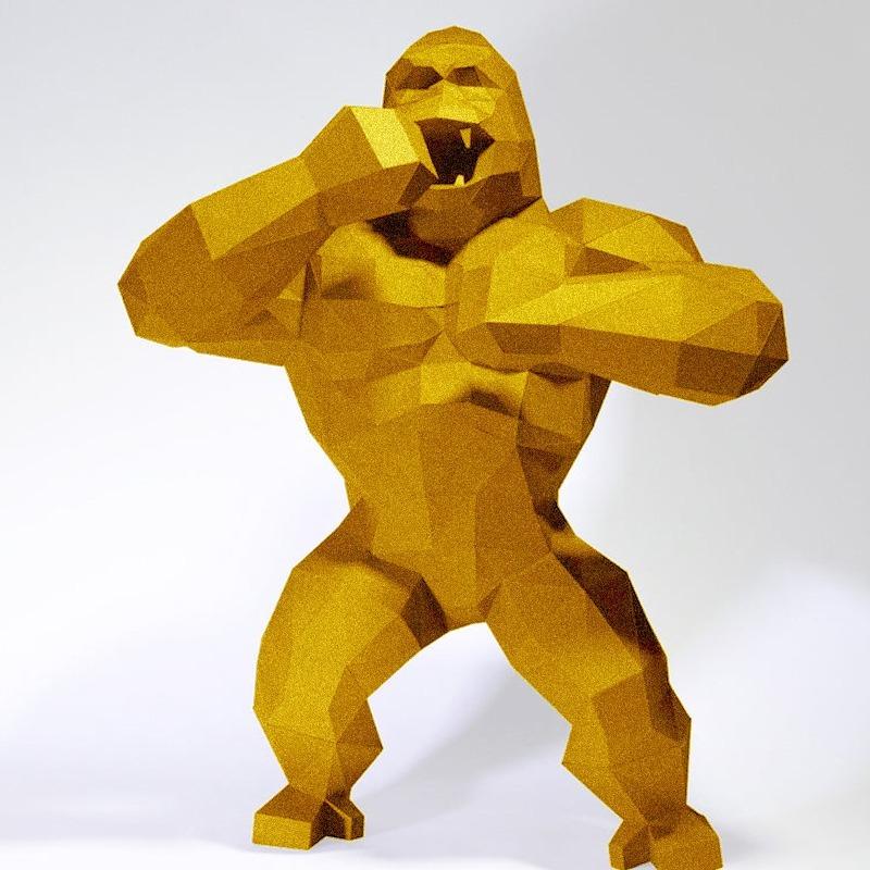 ペーパークラフト ゴリラ 立体 折り紙 パズル 趣味 飾り 装飾 オブジェ 3d 大きい Na Charlies 通販 Yahoo ショッピング