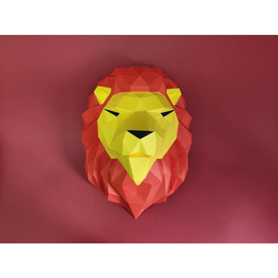 ペーパークラフト ライオン 動物 顔 頭 壁 ３d 立体 折り紙 オブジェ 大きい Na Charlies 通販 Yahoo ショッピング