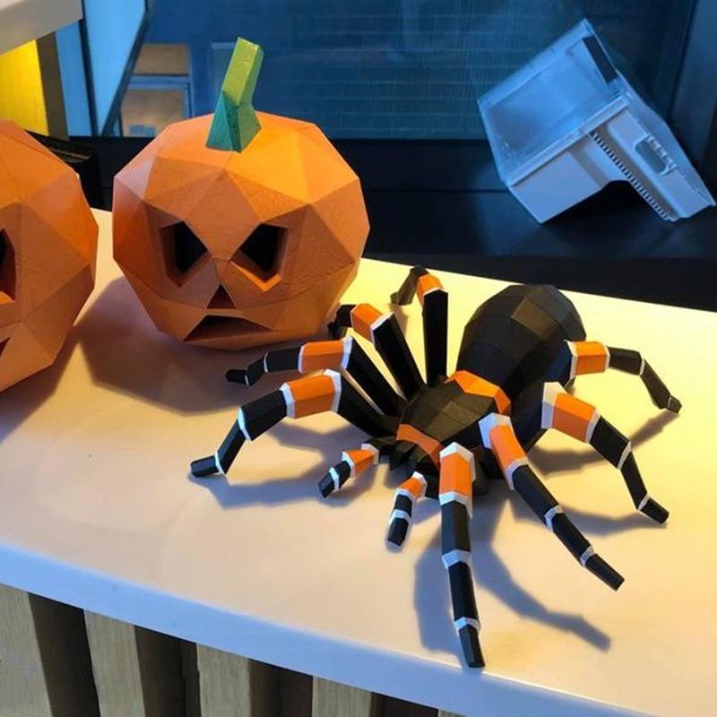 ペーパークラフト 蜘蛛 スパイダー タランチュラ３d 立体 折り紙 オブジェ 大きい Na Charlies 通販 Yahoo ショッピング