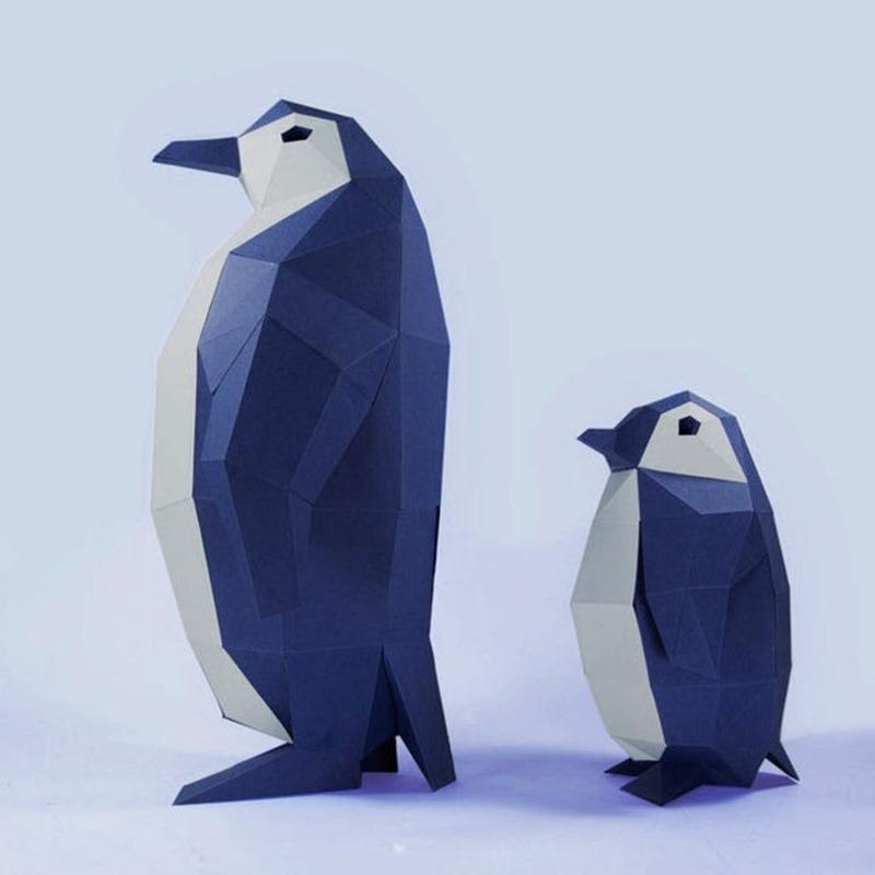 ペーパークラフト ペンギン 親子 ３d 立体 折り紙 オブジェ 大きい Na Charlies 通販 Yahoo ショッピング
