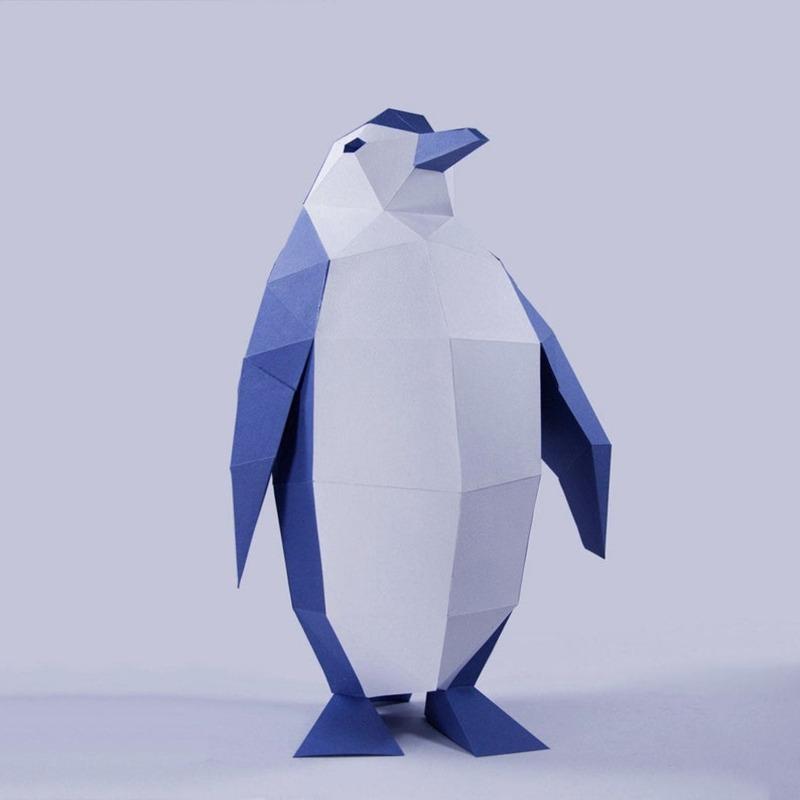 ペーパークラフト ペンギン 親子 ３d 立体 折り紙 オブジェ 大きい Na Charlies 通販 Yahoo ショッピング