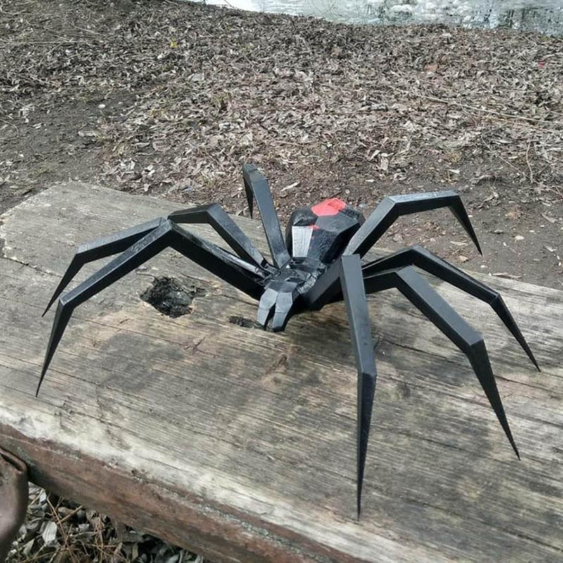 ペーパークラフト 蜘蛛 スパイダー ブラック リアル３d 立体 折り紙 オブジェ Na Charlies 通販 Yahoo ショッピング