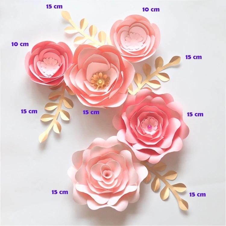 ペーパーフラワー ウォールデコ 壁飾り 花 ゴールド 葉っぱ セット ローズ Sk Charlies 通販 Yahoo ショッピング