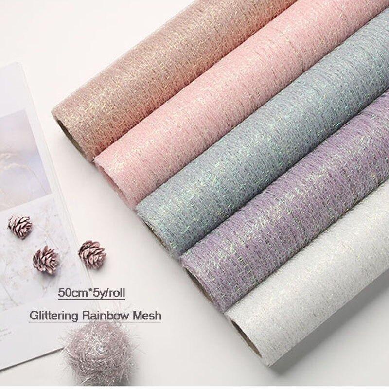 ラッピングネット 包装紙 メッシュ フラワー マカロンカラー 花束 50cmx4 5m Sk Charlies 通販 Yahoo ショッピング