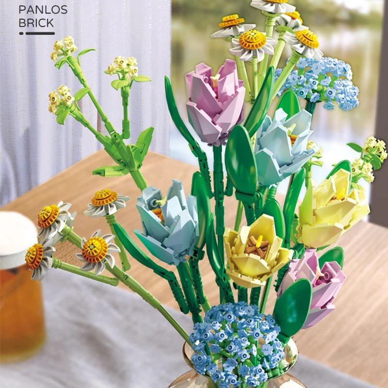 ブロック レゴ互換 切り花 花束 植物 チューリップ ハルジオン ロマンチック Sk Charlies 通販 Yahoo ショッピング