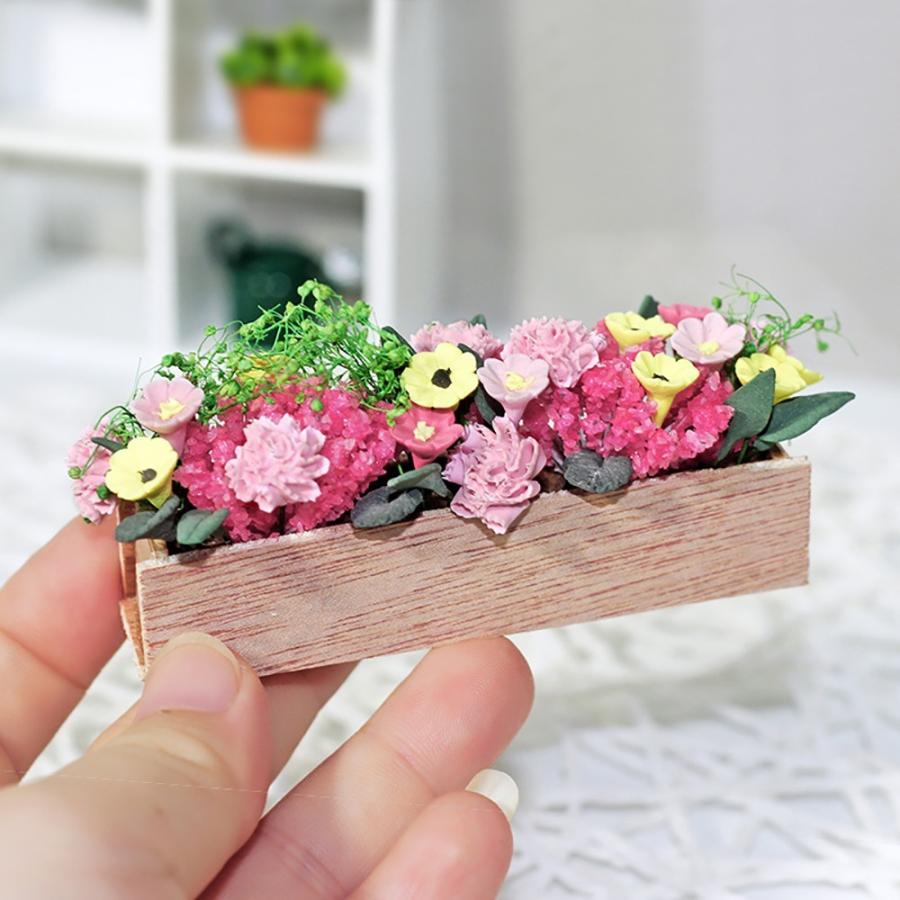 ミニチュア ドールハウス 鉢植え 花壇 フラワー 置き物 オーナメント オブジェ 飾り :sk03480:Charlies 通販 ハンドメイド ミニチュア 花壇 植木鉢 フラワー セット まとめ ③