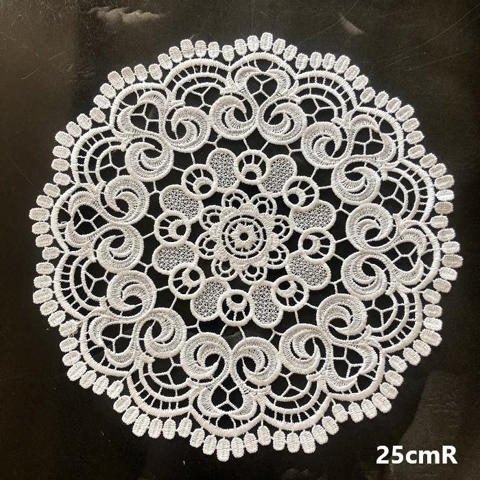 テーブルセンター ドイリー 花瓶敷き 丸 おしゃれ 北欧 25CM RD