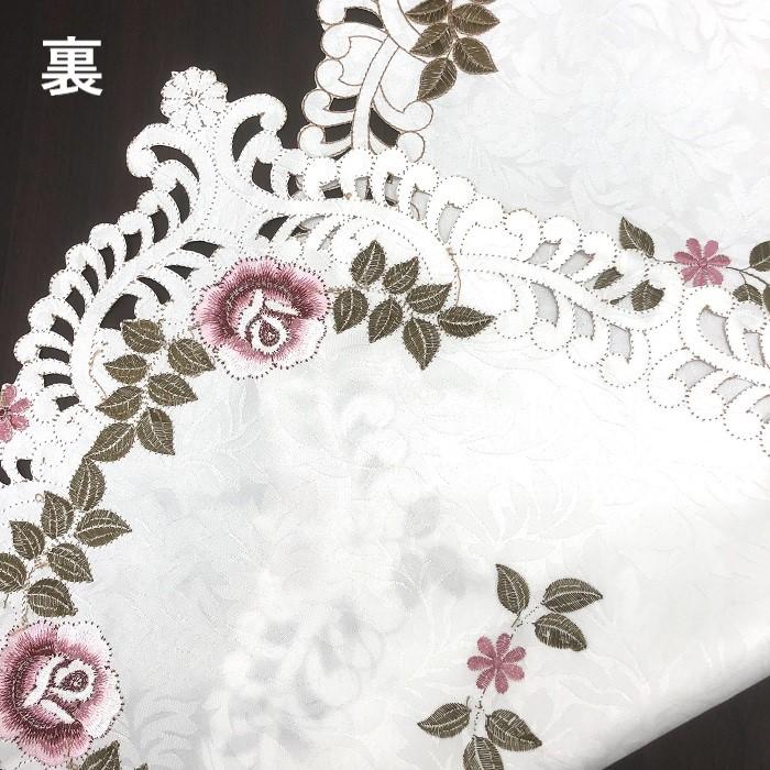 テーブルセンター クロス おしゃれ 40cm×85cm 北欧 刺繍 薔薇 送料無料