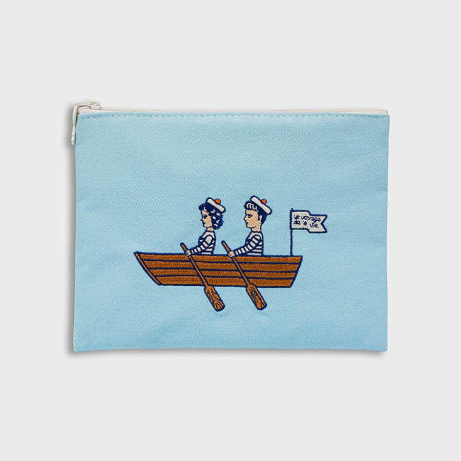 ポーチ かわいい おしゃれ 刺繍 メーク メイク コスメポーチ コットン イラスト 財布 ウォレット ケース 韓国 1537 |  | 07