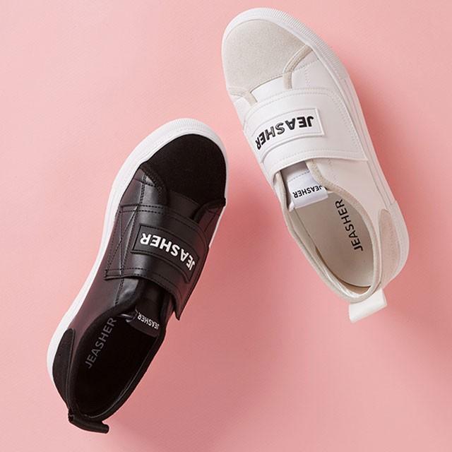 シューズ スニーカー レディース 厚底 白 黒 スリッポン ローカット 女性 合皮レザー ホワイト ブラック Jeasher Plain104 セレクトショップcharme 通販 Yahoo ショッピング