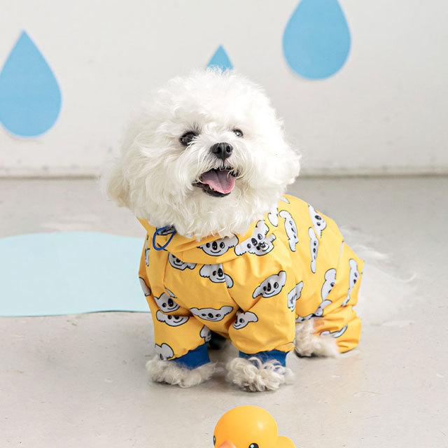 犬 レインコート 小型犬 犬用 ポンチョ 着せやすい フルカバー ダックス 簡単 マジックテープ 足付き カッパ 服 biteme |  | 07