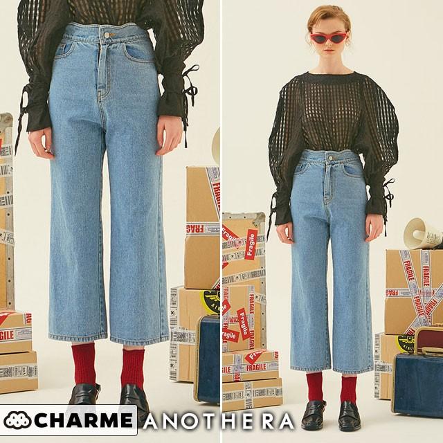 デニム パンツ ジーンズ ジーパン Gパン ハイウエスト ストレート レディース きれいめ ブランド 韓国 Wavyde セレクトショップcharme 通販 Yahoo ショッピング