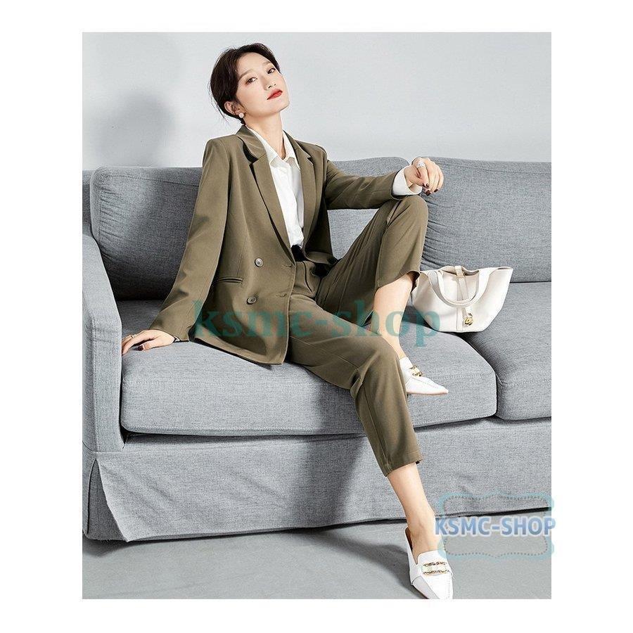 最安 レディース スーツ 洗える フォーマル テーパード ストレッチ レディーススーツ リクルートスーツ ビジネススーツ パンツスーツ トップス レディース カラー A Www Fattoriabacio Com