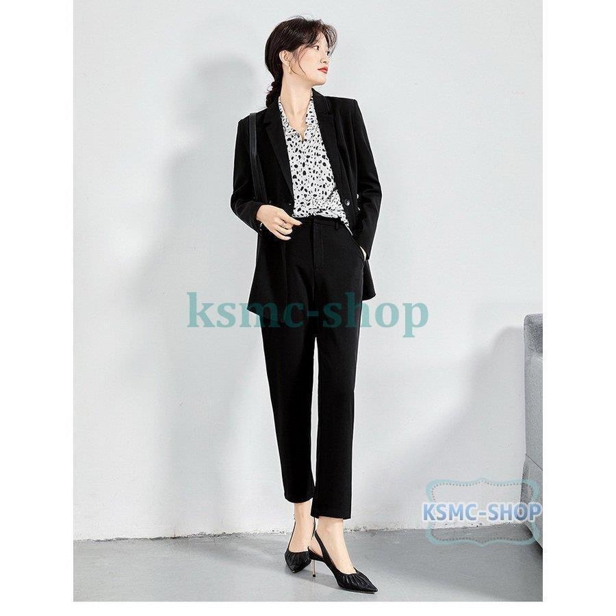 最安 レディース スーツ 洗える フォーマル テーパード ストレッチ レディーススーツ リクルートスーツ ビジネススーツ パンツスーツ トップス レディース カラー A Www Fattoriabacio Com