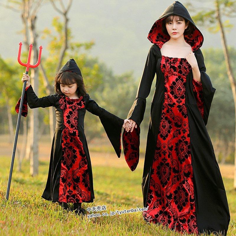 Halloween コスプレ 悪魔 魔法使 中世ヨーロッパ女服 コスチューム 子供の日 ワンピース ハロウィン 変装 子供用 パーティー イベント ステージ 速くおよび自由な