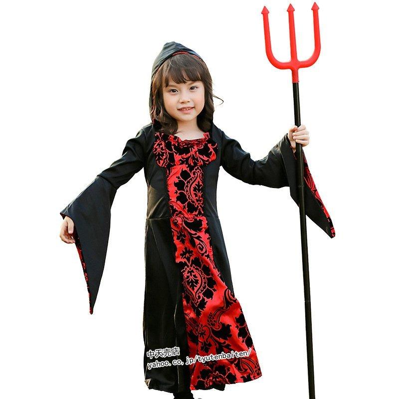Halloween コスプレ 悪魔 魔法使 中世ヨーロッパ女服 コスチューム 子供の日 ワンピース ハロウィン 変装 子供用 パーティー イベント ステージ 速くおよび自由な