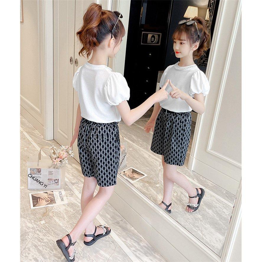 子供服 セットアップ キッズ 女の子 春夏 トップス 半袖 ブラウス Tシャツ デニムパンツ ハーフパンツ 韓国子ども服 ジュニア ベビー服 おしゃれ 可愛い 新品 小物などお買い得な福袋