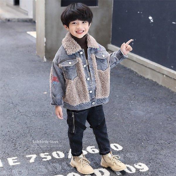 爆売り 子供服 男の子 アウター キッズ おしゃれ デニムコート コート 秋冬 厚手 パーカー 子供 ボアコート ショート丈 ジャンパー 防寒 コート サイズ 1 Www We Job Com
