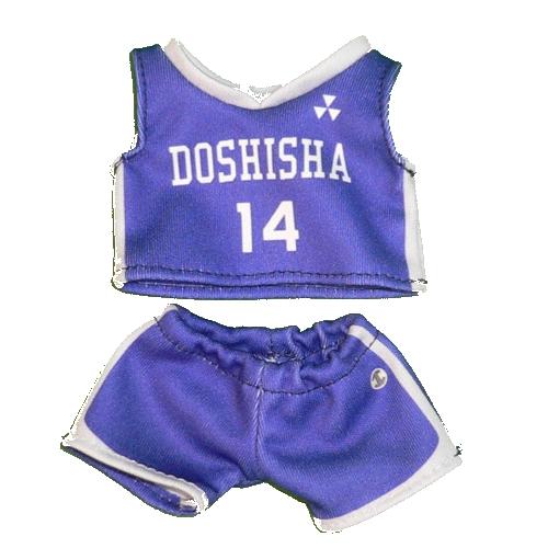 ぬいぐるみ ダッフィー きせかえ服 ユニフォーム 同志社大学 バスケ部