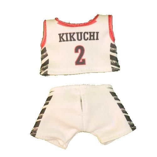 ぬいぐるみ ダッフィー 服 ユニフォーム 山形大学 バスケ 白色 衣装