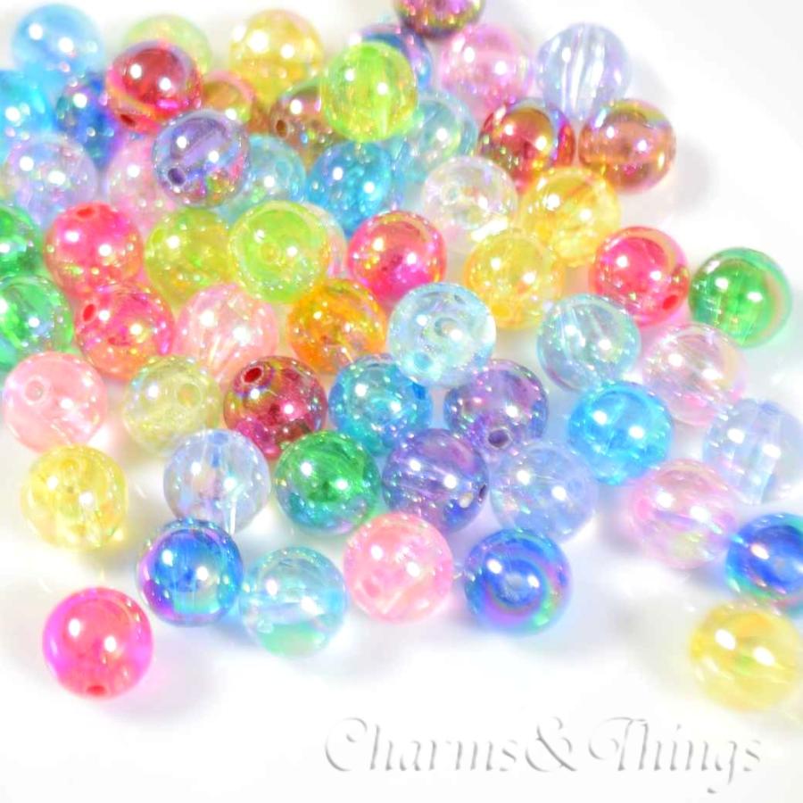 C T 虹色きらきらアクリル玉オーロラ10mmビーズ穴約1mm 30個 アクセサリー材料プラスチック素材アクリルビーズ軽量カラフル Fd a03 Charms And Things 通販 Yahoo ショッピング