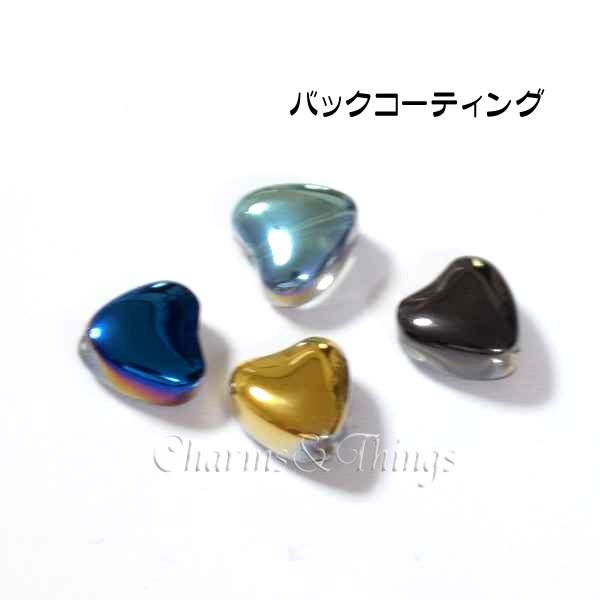 パープル 紫 ハート グラスビーズ 約8mm（16個入）アクセサリーパーツ 硝子ビーズ ハンドメイド｜charms-things｜03