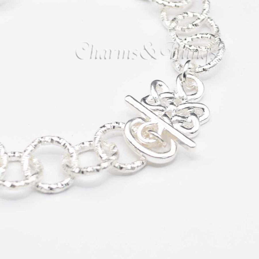 アクセサリーパーツ ブレスレット台 リングチェーン SV (22cm) バッグチェーン FD327BCharms and Things