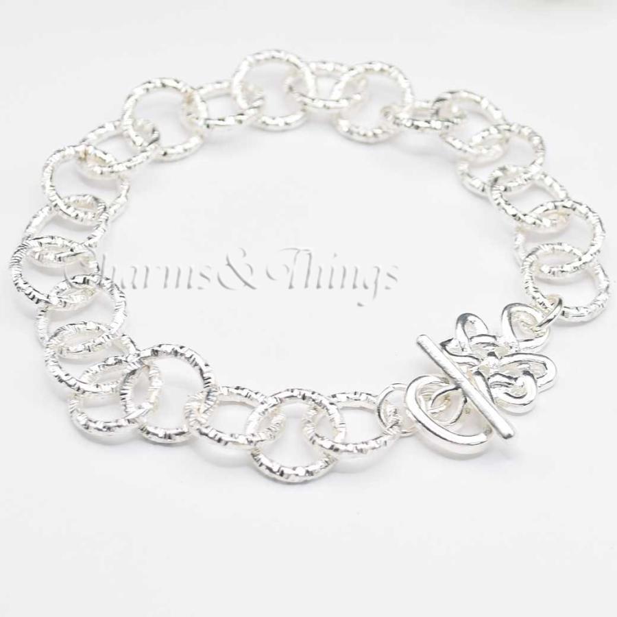 アクセサリーパーツ ブレスレット台 リングチェーン SV (22cm) バッグチェーン FD327BCharms and Things