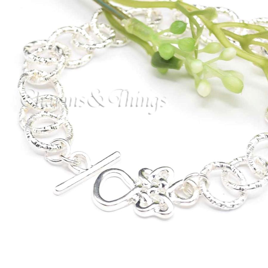 アクセサリーパーツ ブレスレット台 リングチェーン SV (22cm) バッグチェーン FD327BCharms and Things