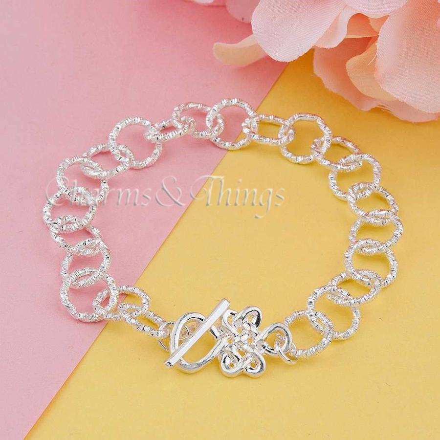 アクセサリーパーツ ブレスレット台 リングチェーン SV (22cm) バッグチェーン FD327BCharms and Things