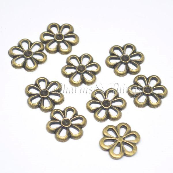 花モチーフ 丸いリンク つなぎパーツ 台座 コネクター 個入 アクセサリーパーツ つなぐ 部品 ビーズ細工 ハンドメイド材料 ピアス 素材 セッティング Fd704 Charms And Things 通販 Yahoo ショッピング