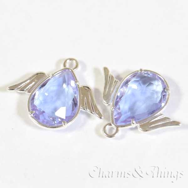 雫 チャーム 羽 ドロップ 天使の羽 (2個入) アクセサリーパーツ Wing ビーズ｜charms-things｜14