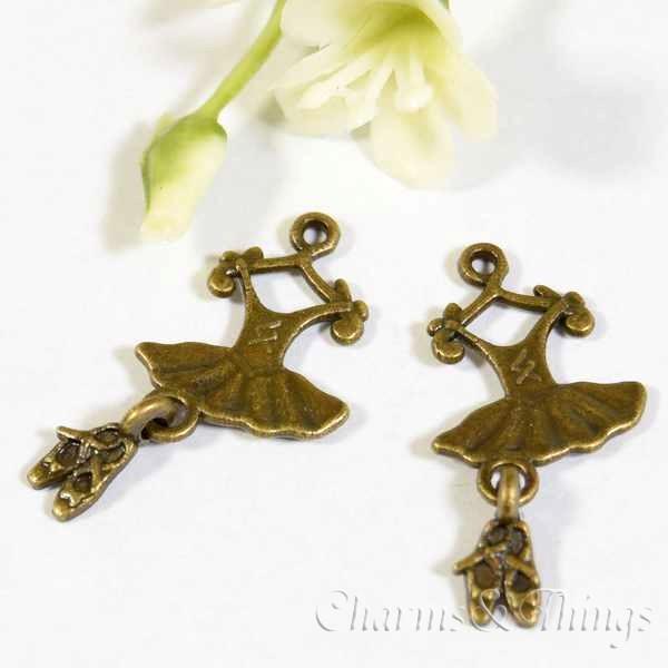 チュチュ＆トウシューズ チャーム (8個入) アクセサリーパーツ レジン 