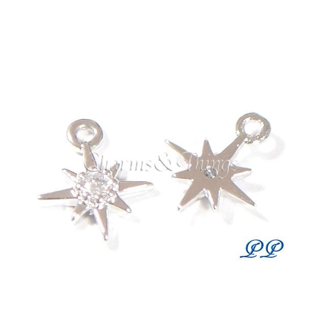 八芒星 オクタグラム 星のチャーム アクセサリーパーツ スター キュービックジルコニア Sc2249 Charms And Things 通販 Yahoo ショッピング