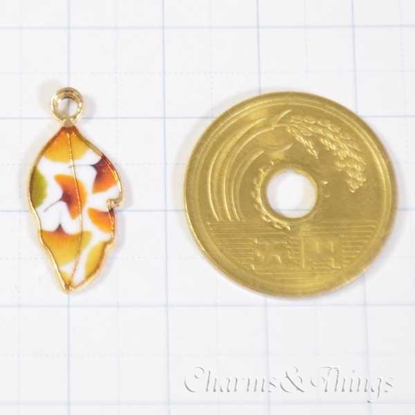 カラフル リーフ チャーム 葉っぱ パーツ (2個入) アクセサリーパーツ 