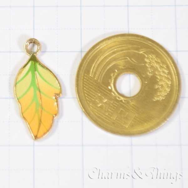 カラフル リーフ チャーム 葉っぱ パーツ (2個入) アクセサリーパーツ 